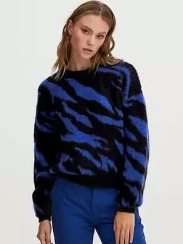 Вязаный свитер пзаста Pulz Jeans, черный