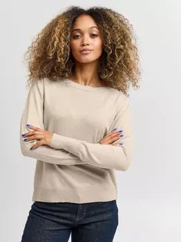 Вязаный свитер пзсара Pulz Jeans, бежевый