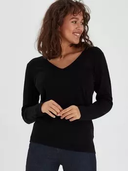 Вязаный свитер пзсара Pulz Jeans, черный