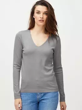 Вязаный свитер пзсара Pulz Jeans, серый