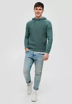 Вязаный свитер QS, цвет petrol