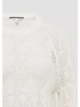 Вязаный свитер QS, кремовый