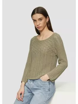 Вязаный свитер QS, оливковый