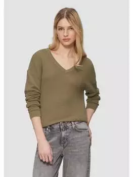 Вязаный свитер QS, оливковый