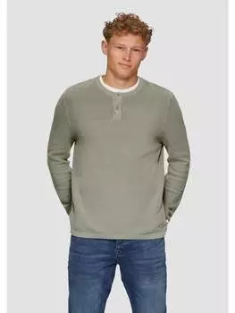 Вязаный свитер QS, оливковый