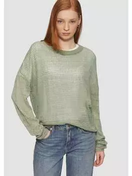 Вязаный свитер QS, зеленый