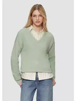 Вязаный свитер QS, зеленый