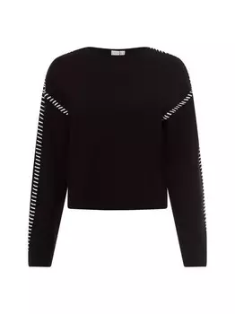 Вязаный свитер ясстича Y.A.S, черный