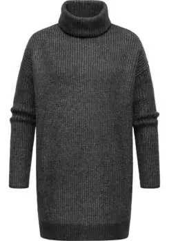 Вязаный свитер Ragwear "Lynea Remake", шикарная женская водолазка из трикотажа, серый