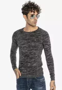 Вязаный свитер RedBridge "Александрия" в пестрый узор, черный