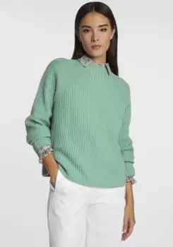 Вязаный свитер Rich & Royal, зеленый
