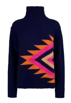 Вязаный свитер ROLLI BIG KELIM Grace, разноцветный