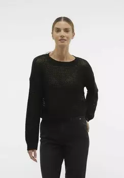 Вязаный свитер RUNDHALS TIEF ANGESETZTE SCHULTER Vero Moda, цвет black