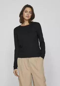 Вязаный свитер RUNDHALS VILA, цвет black