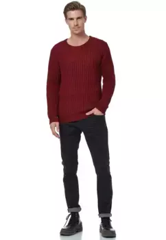 Вязаный свитер Rusty Neal модного вязаного дизайна, красный