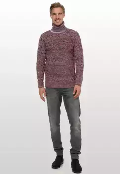 Вязаный свитер Rusty Neal с модным клетчатым узором, красный