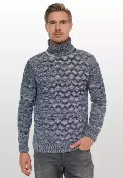 Вязаный свитер Rusty Neal с модным клетчатым узором, синий