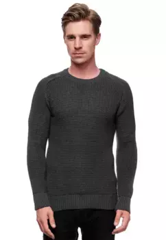 Вязаный свитер Rusty Neal спортивного дизайна, антрацит