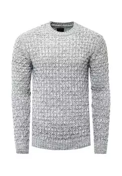 Вязаный свитер с элегантным круглым вырезом RUSTY NEAL, серый