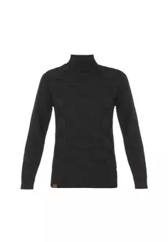 Вязаный свитер с элегантным узором в клетку CIPO & BAXX, черный