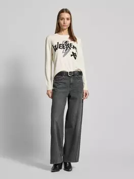 Вязаный свитер с этикеткой, модель «КАНЗАС» Weekend Max Mara, кремовый