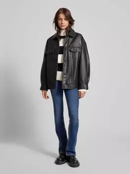 Вязаный свитер с этикеткой, модель «Саджиттина» Hugo Blue, черный