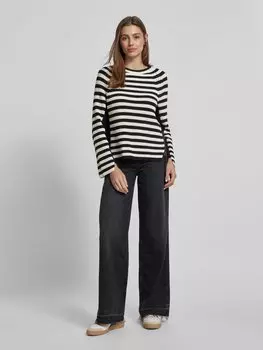 Вязаный свитер с этикеткой Oui, черный