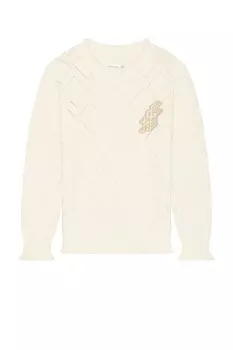 Вязаный свитер с бриллиантами Honor The Gift, цвет Cream