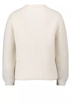 Вязаный свитер с декоративными краями BETTY & CO, кремовый