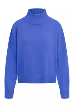 Вязаный свитер с длинными рукавами базовой вязки Derbe, синий