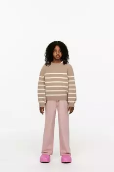 Вязаный свитер с интарсией Arket, бежевый