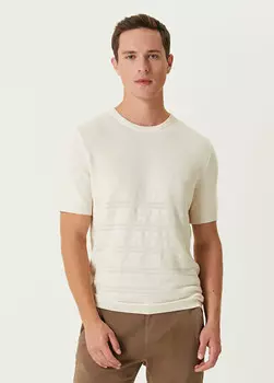 Вязаный свитер с короткими рукавами Beymen Club, бежевый