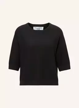 Вязаный свитер с короткими рукавами Marc O'Polo Denim, черный
