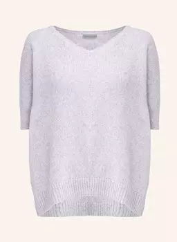 Вязаный свитер с короткими рукавами TRUE RELIGION, серый