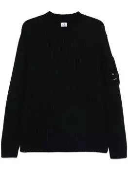 Вязаный свитер с круглым вырезом CP Company C.P. Company, черный