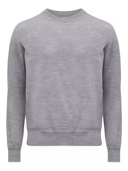 Вязаный свитер с круглым вырезом MM6 Maison Margiela, серый