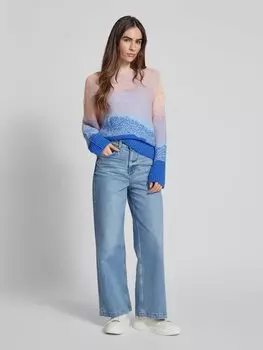 Вязаный свитер с круглым вырезом модель «Эмми» LOLLYS LAUNDRY, светло-голубой