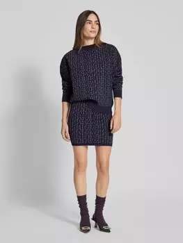 Вязаный свитер с круглым вырезом модель 'MAGLIA' Patrizia Pepe, антрацит