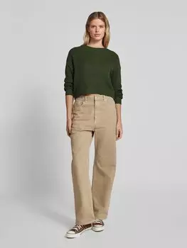 Вязаный свитер с круглым вырезом модель 'MAYSA' Noisy May, темно-зеленый