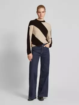 Вязаный свитер с круглым вырезом модель «ТЕНИС» Mango, темно-коричневый