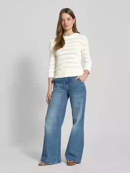 Вязаный свитер с круглым вырезом More & More, кремовый