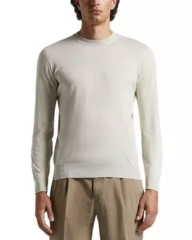 Вязаный свитер с круглым вырезом Peserico, коричневый/бежевый