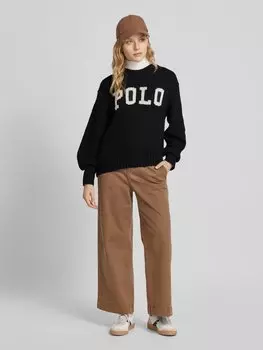 Вязаный свитер с круглым вырезом Polo Ralph Lauren, черный