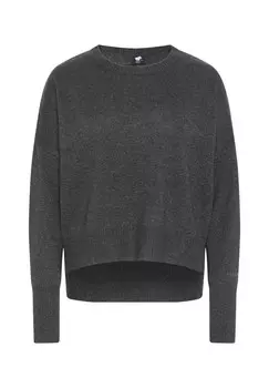 Вязаный свитер с круглым вырезом POLO SYLT, цвет 19-0205m Black Oyster Melange