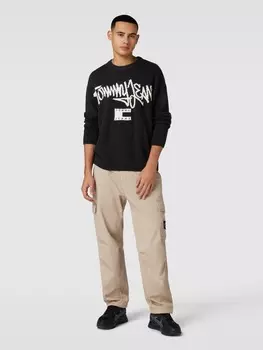 Вязаный свитер с круглым вырезом Tommy Jeans, черный