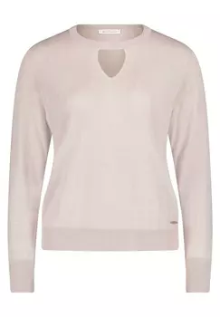 Вязаный свитер с люрексовой нитью Betty & Co, бежевый