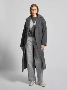 Вязаный свитер с манжетами в рубчик, модель «Доро» EDITED, темно-серый