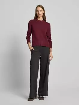 Вязаный свитер с манжетами в рубчик, модель «AMALIAAS» Armedangels, бордовый