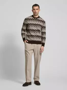 Вязаный свитер с манжетами в рубчик, модель «СОСНА» SELECTED HOMME