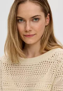 Вязаный свитер s.Oliver, бежевый
